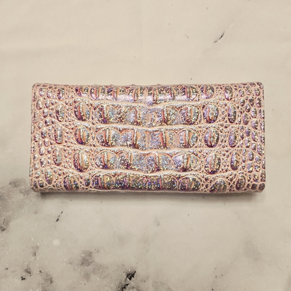 Brahmin Veronica Wallet in Pixie Dust Iridescent Pink Leather Limited Edition - Picture 3 of 10